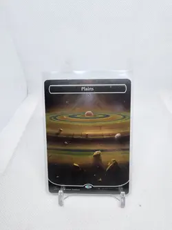 Magic the Gathering (mtg): UNF: Plains (491) - Full Art (Galaxy Foil) - Foil ... - Image 1