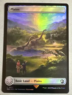 MTG / Plains / REX / #0021 / FOIL (Full Art) / Land / NM - Image 1