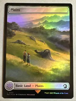 MTG / Plains / REX / #0021 / FOIL (Full Art) / Land / NM - Image 2