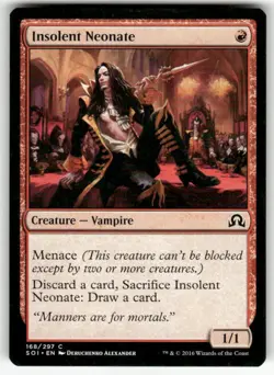INSOLENT NEONATE #168 (COMMON) MTG SHADOWS OVER INNISTRAD - Image 1