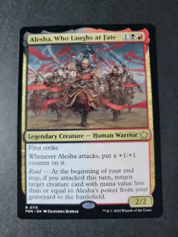 Alesha, Who Laughs at Fate Rare MTG Foundations - Image 1