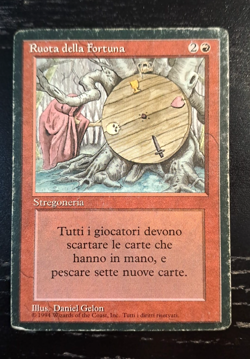 MtG Magic FBB Italian Beta Wheel of Fortune BB Black Border Revised 1994 - Image 1