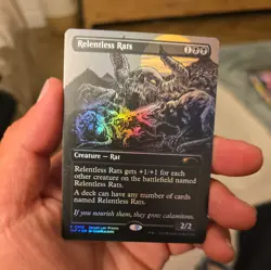 Relentless Rats (0010) Borderless ✨ Foil✨ Secret Lair MTG NM - Image 1