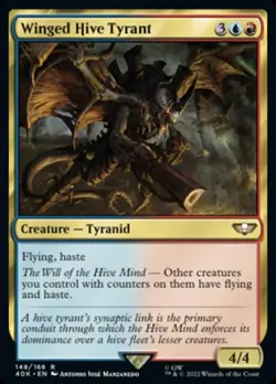 Winged Hive Tyrant x1 NM Magic the Gathering 1x Commander Universes Beyond: Warh - Image 1