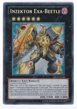 YuGiOh! INZEKTOR EXA-BEETLE: ORCS-EN046 SECRET RARE Unlimited - Image 1