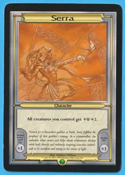 Magic The Gathering (MTG) - 3.5x5 Oversized Vanguard - Serra - MINT - Image 1