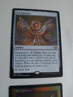 Sol Talisman x 2 MH2 Artifacts. 1 is retro foil Magic the Gathering Card. - Image 4