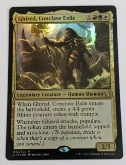 Foil Ghired, Conclave Exile, Moderately Played, Commander 2019, MTG - Image 1