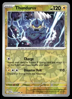THUNDURUS [FOIL] - 033/086 - BLACK BOLT BLK REVERSE HOLO RARE ENGLISH - NM - Image 1