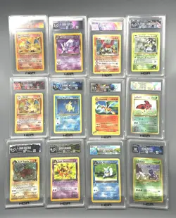 1999 Pokemon German Glurak 1st Edition Holo #4 HGA 5 EX W A Custom Label! - Image 4