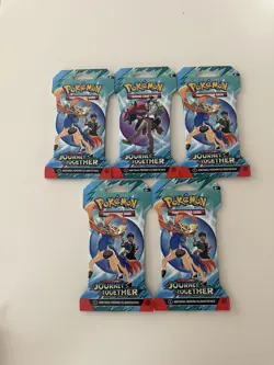 ⚡Pokemon Journey Together Lot Of 5 Sleeved Booster Pack IN HAND Ready To Ship⚡ - Image 1