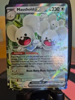 pokemon cards tcg Maushold EX Paradox Rift Double Rare 155/182 - Image 1