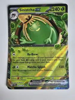 Sinistcha EX 023/167 Twilight Masquerade Pokemon Card Double Rare Pack Fresh - Image 1