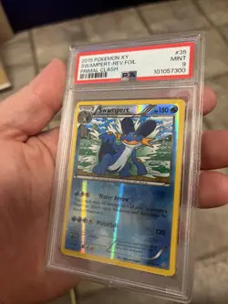 2015 POKEMON XY PRIMAL CLASH SWAMPERT REVERSE FOIL HOLO #35 PSA MINT 9 LOW POP - Image 2
