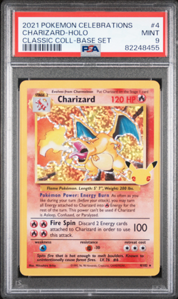 PSA 9 Charizard Celebrations Holo Pokemon Card English Base Set 2021 リサートン - Image 1