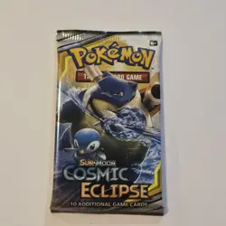 Pokemon TCG Sun & Moon Cosmic Eclipse Sealed Booster Pack Blastoise Piplup Art 820650805899 - Image 1