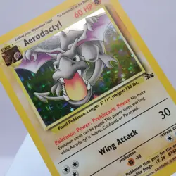 Pokemon TCG - Aerodactyl 1/62 Fossil Holo Rare WOTC 1999 - NM - Image 1