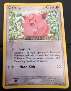 POKEMON EX FIRE RED & LEAF GREEN REVERSE HOLO UNCOMMON CLEFAIRY 59/112 - Image 1