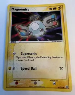 POKEMON EX FIRERED & LEAFGREEN REVERSE HOLO MAGNEMITE CARD 68/112 - Image 1