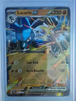 2024 Pokemon Scarlet & Violet Stellar Crown Lucario ex #82/142 - PSA 10 Gem Mint - Image 2