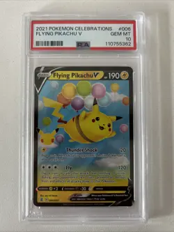 PSA 10 Pokemon TCG Flying Pikachu V Celebrations 006/025 Holo Ultra Rare - Image 1