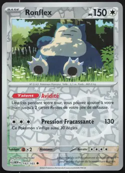 Carte Pokemon Ronflex 143/165 Reverse 151 Francais - Image 1