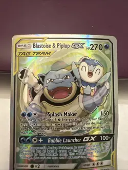 Pokemon TCG Blastoise Piplup GX Holo Alternative Art 215/236 Tag Team Ultra Rare - Image 4