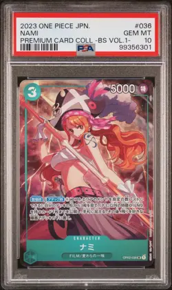 PSA 10 Nami OP02-036 SR Premium Card Collection Best Selection One Piece Card - Image 1