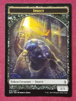 Magic The Gathering AMONKHET INSECT TOKEN card MTG - Image 1