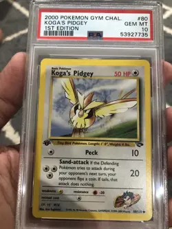 Koga's Pidgey - 1st Edition Non-Holo Gym Challenge Pokemon Card - Gem MT PSA 10 - Image 2