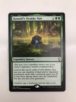Kamahl's Druidic Vow MTG Magic the Gathering Card NM Near Mint Dominaria DOM - Image 1
