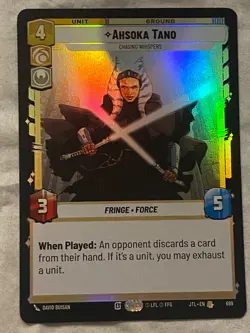 STAR WARS UNLIMITED JTL AHSOKA TANO Rare Foil Card NM - Image 1