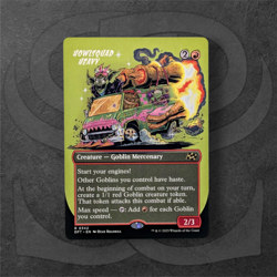 Howlsquad Heavy •Borderless Alt Art• Rare Goblin Mercenary • Aetherdrift • DFT - Image 1