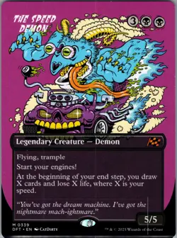 The Speed Demon ~~ Borderless NM-Mint, English Aetherdrift MTG Magic LP-NM - Image 1