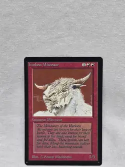 MTG Hurloon Minotaur Beta Red Common MAGIC THE GATHERING - Image 1
