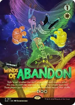 MTG - Winds of Abandon - Rainbow Foil - Twisted Toons Secret Lair - Magic - Image 1