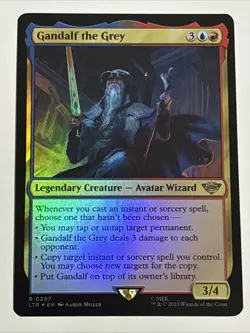 MTG Lord of the Rings Gandalf the Grey Foil 0207 NM - Image 1