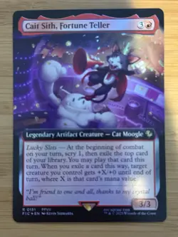 Cait Sith, Fortune Teller, Foil, Extended Art, Final Fantasy, Magic MTG NM - Image 1