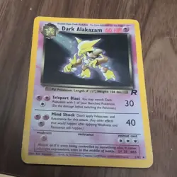 Pokemon Dark Alakazam Card 1/82 Team Rocket Holo Rare, Vintage TCG, WOTC - Image 1
