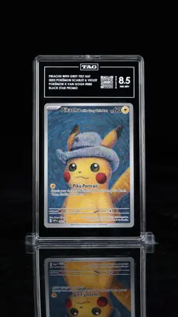 Pokemon x Van Gogh Pikachu with Grey Felt Hat #085 2023 Promo Card - TAG 8.5 - Image 1