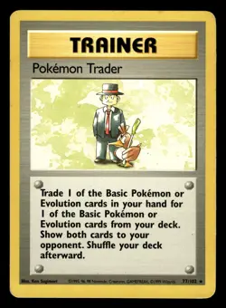 Pokemon Trader 77/102 Rare Base Set Pokemon Card - 2 - Image 1