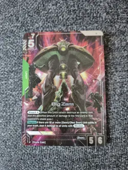 Gundam Card Game GD01-027 LR+ plus. Big Zam. Alt Art. Newtype Rising - Image 1