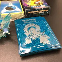 Pokemon Tin Trading Card Games Box Bulk Cards Blastoise Figurine (15B) MO#8767 - Image 3