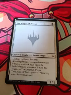 The Knight of Weeks - Playtest Card MtG MagicCon Amsterdam - Image 1