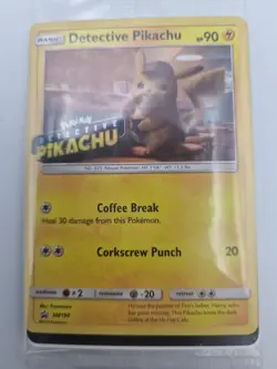 STAMPED Detective Pikachu PROMO SM190 Pokemon Holographic Card MINT - Image 3