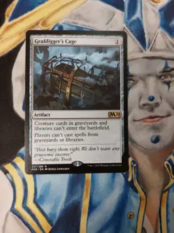 Grafdigger's Cage MTG Core Set 2020 M20 Rare Artifact Near-Mint x1 - Image 2