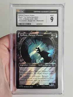 MTG CGC 9 Gollum Patient Plotter Showcase Surge Foil U 801 The Lord Of The Rings - Image 1