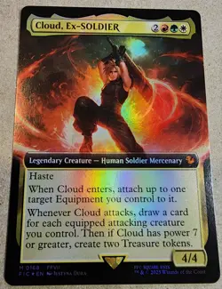Cloud, Ex-SOLDIER - #168 Foil (Extended Art) Commander: Final Fantasy - Mtg - Image 1