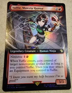 Yuffie, Materia Hunter - #158 Extended Foil - Final Fantasy - Mtg - Image 1