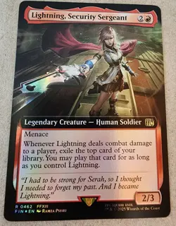 Lightning, Security Sergeant - #462 Foil (Extended Art) Final Fantasy - Mtg - Image 1